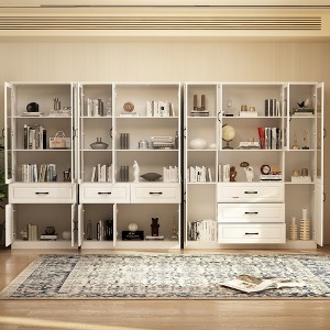 FUFU&GAGA Large Combo Storage Cabinet Glass Door Display Cabinet Combined Cabinet Organiser - 1 of 4