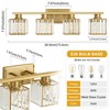 POWLIG 28.9-in 4-Light Gold Modern Luxury Bathroom Vanity Light with Crystal Shade - 4 of 4