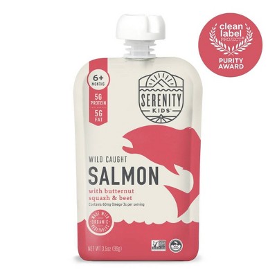 Serenity Kids Wild Caught Salmon with Organic Butternut Squash &#38; Beet Baby Meals - 3.5oz_6