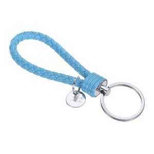 Unique Bargains Braided PU Leather Keychain with Stainless Steel Key Ring - 1 of 3