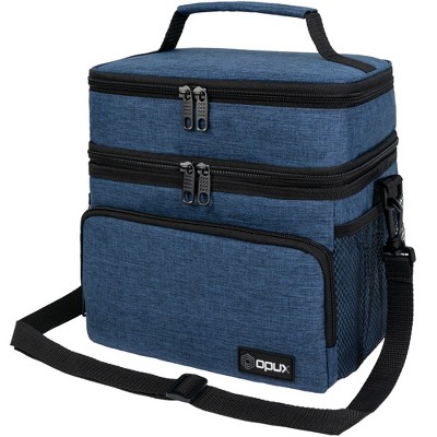 Large Insulated Lunch Cooler Bag with Multiple Pockets - Navy