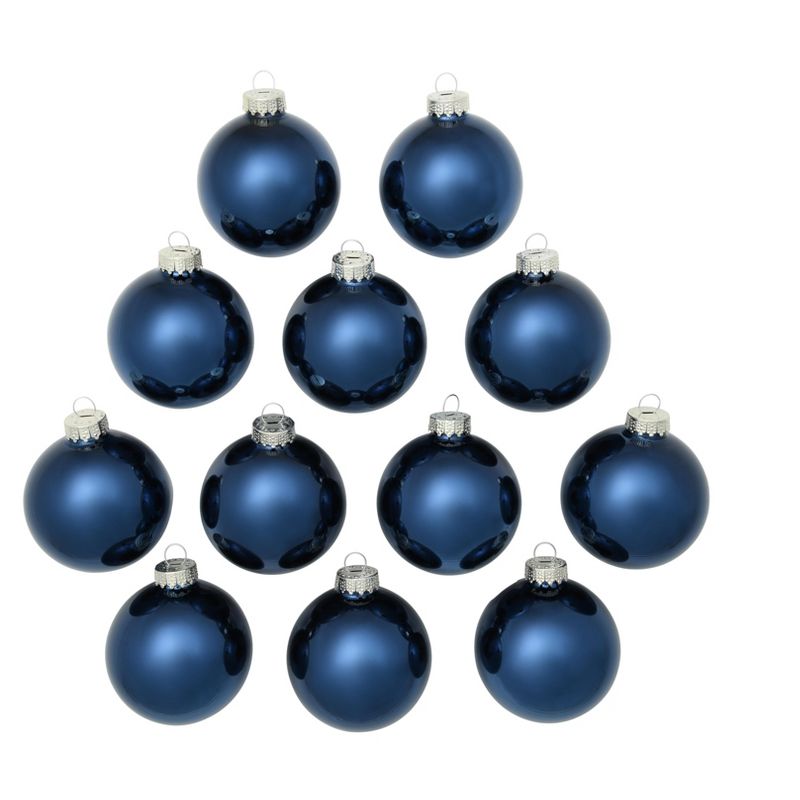 Northlight Shiny Finish Christmas Ball Ornaments - 2.75" (70mm) - Midnight Blue - 12ct, 3 of 4