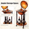 Costway  17.5'' Wood Globe Wine Bar Stand 16th Century Italian Rack Liquor Bottle Shelf - 4 of 4