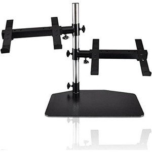 Pyle Dual Adjustable Laptop Stand & Studio Equipment Dual Holder - Black PLPTS45 - 1 of 4