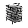 Mind Reader Metal 6-Tier Paper Tray Desktop Organization Set: Black Desk Organizer for Office Supplies - 4 of 4