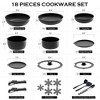 SKONYON 18-Piece Detachable-Handle Cookware Set Nonstick Pots and Pans Set, Stackable & Oven-Safe - 3 of 4