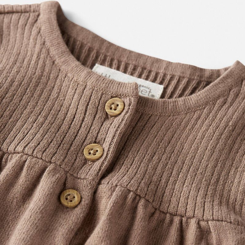 Little Planet by Carter’s Baby Girls' Knit Dress - Brown, 3 of 5