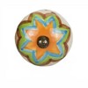 HomeRoots Set of Eight Blue And Orange Ceramic And Metal Drawer Pull Knobs - 4 of 4
