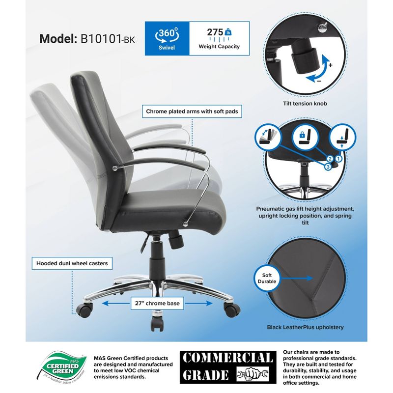Contemporary Executive Office Chair - Boss Office Products, 6 of 10
