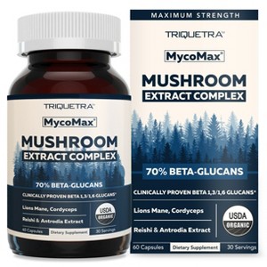 Triquetra MycoMax Mushroom Complex Capsules - 70% Beta Glucans - 1 of 4