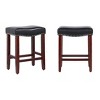 WestinTrends 24" Upholstered Saddle Seat Counter Stool - 3 of 4