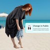 Tirrinia Hooded Beach Towel for Women Men, Surf Cape Changing Towel with Hood, Microfiber Wetsuit Changing Robe, Oversized Fit Most - 3 of 4