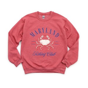 Simply Sage Market Women's Graphic Sweatshirt Maryland Fishing Club - 1 of 4