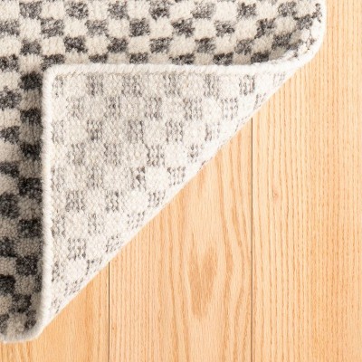 Citra Hand-Knotted Gray Geometric Wool-Blend 4' x 6' Area Rug