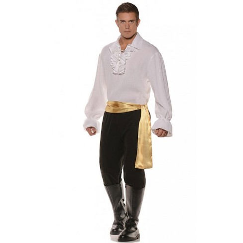 Underwraps Costumes Men's Renaissance Pirate Shirt, Black, XXL