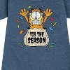 Girls' - Garfield - Tis The Season Graphic Short Sleeve Fleece Dress - 2 of 4