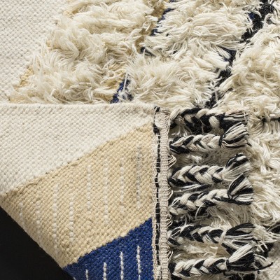 Kenya 9' x 12' Black and Ivory Wool Hand-Knotted Rug