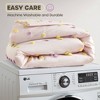 Sapphtopaz Cute Comforter Set Cotton Jacquard Pom Pom Bedding Set with Embroidered Rainbow and Cloud Pillows,Comforter for Kids - 2 of 4