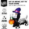 Joyfy 5FT Halloween Inflatables Outdoor Decorations, Inflatable Skeleton Dog with LEDs Pumpkin for Halloween Outdoor Yard Garden Lawn Party Decoration - 2 of 4