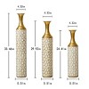 Infurnic Decorative Vases Modern Style Home Metal Vase Set of 3 Gorgeous Home Decoration, for Living Room and Bedroom, Gold, 36.5"*20"*8 - 3 of 4