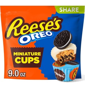 Reese's with OREO Milk Chocolate and White Crème Peanut Butter Cups Candy - 9oz - 1 of 4