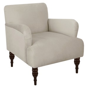 Accent Chair Velvet Light Gray - Skyline Furniture