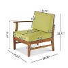 GDFStudio Abena Outdoor Acacia Wood 4 Seater Chat Set with Cushions - 4 of 4