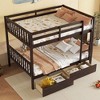 NicBex Modern Full Over Full Rubber Wood Loft and Bunk Bed with 2 Drawers, Full Size Loft and Bunk Bed with Ladder and Safety Guardrails - 4 of 4