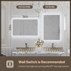 Keonjinn Smart LED Bathroom Vanity Wall Mirror, 3 Color Temperatures Dimmable, Frontlit & Backlit, Dimmable, Acrylic Edge, Anti Fog, Radar Sensor - 3 of 4