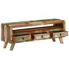 vidaXL TV Stand Multicolor 43.3 in.x11.8 in.x15.7 in. Solid Wood Reclaimed - 3 of 4