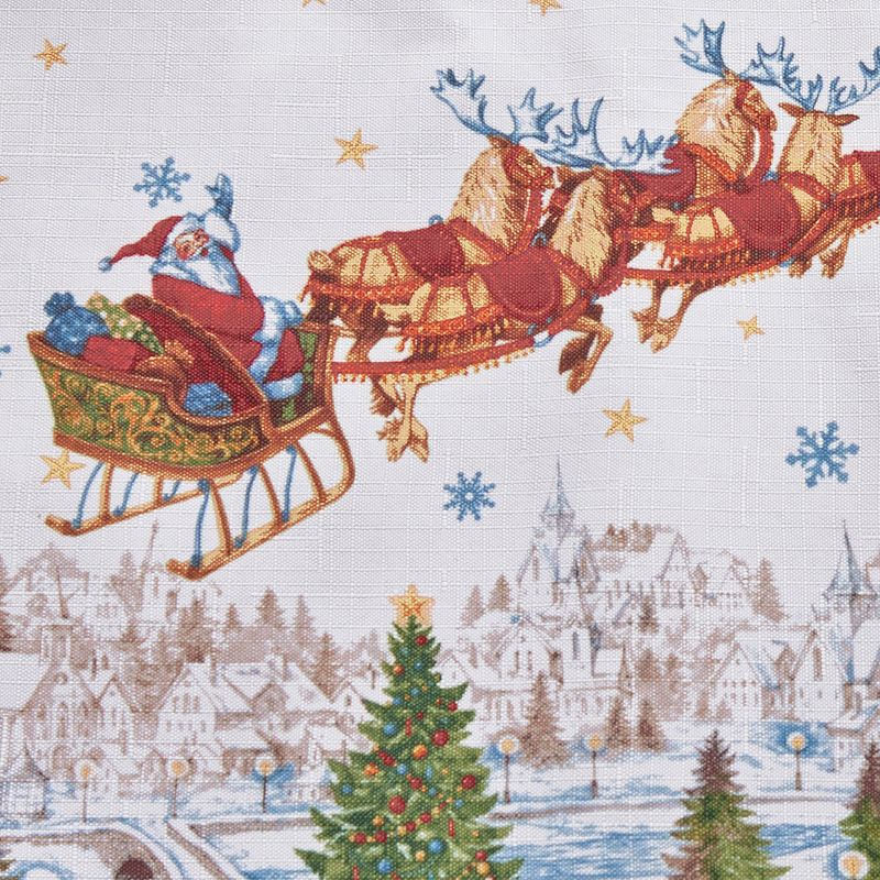 Santa’s Snowy Sleighride Tablecloth - Red/Green - Elrene Home Fashions, 4 of 5