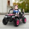 Infans 12V Kids Ride On UTV Electric Off-Road Truck Remote w/ LED Lights & Music Pink - 4 of 4