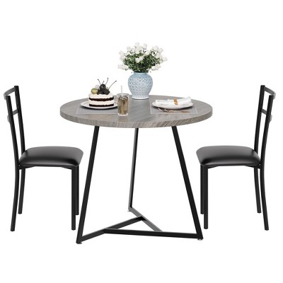 Whizmax Round Kitchen Chairs for 2 Modern Dining Room Table Set for Small Space