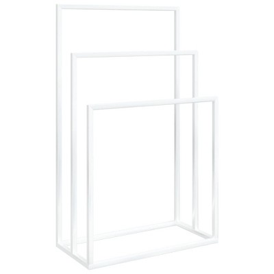 White Iron Freestanding 3-Tier Towel Rack