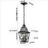 Maggift Outdoor Wall Lights Chandelier Lampshade, Light Fixture Waterproof for Porch Foyer Doorway Front Door, Black, 7.5"*7.5"*18.25" - 3 of 4