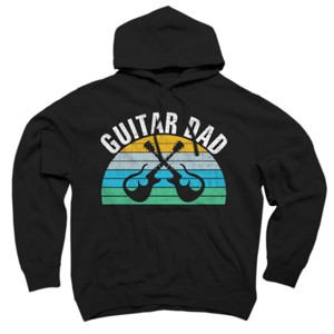 Adult Design By Humans Retro Dueling Electric Guitar Dad By DragonTee Pullover Hoodie - 1 of 2