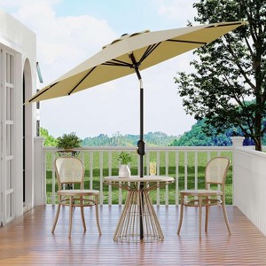 GustoWave 10Ft Outdoor Patio Umbrella with Crank Lift and Push Tilt - 1 of 4
