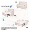 NicBex Convertible Sofa Bed Couch with Adjustable Back & Pillows,Oversized Upholstered Sleeper Sofa for Living Room,Bedroom - 3 of 4