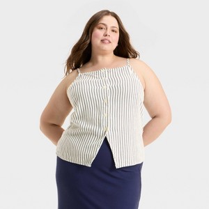 Women's Linen Blend Vest - A New Day™ - 1 of 3