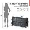 Fabric Dresser for Bedroom, Wide 5-Drawer Chest of Drawers with Storage Organizer Unit - 3 of 4