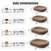 JOEJOY Orthopedic Dog Beds, Egg-Crate Memory Foam Pet Couch Bed with Bolster Sides, Waterproof Lining, Removable - 2 of 4