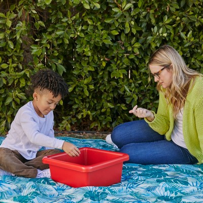 Ecr4kids Square Bin With Lid, Storage Containers, Red, 2pack Target