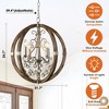 Parrot Uncle 21.7" Farmhouse Silver Crystal Chandeliers - 2 of 4
