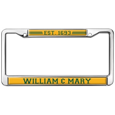 William & Mary School Logo Full Size Standard License Plate Metal Frame