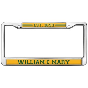 William & Mary School Logo Full Size Standard License Plate Metal Frame - 1 of 4