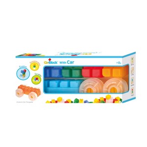 Kproduct4u Co-Block with Car Non-Toxic BPA Free Soft Jelly Blocks Toy, 10 pcs - 1 of 4