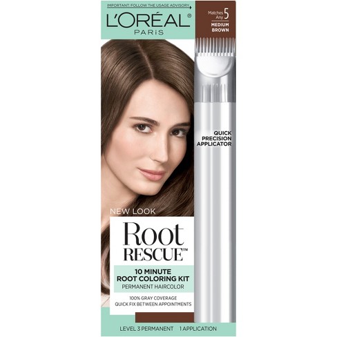 L Oral Paris Root Rescue Permanent Hair Color Medium Brown 5