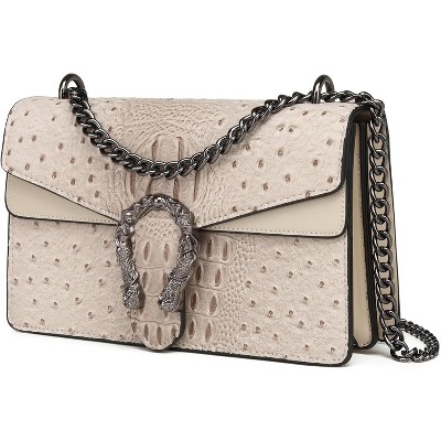 Crossbody Bags for Women - Snake Printed Clutch Purses Leather Chain Shoulder Bags Evening Handbags