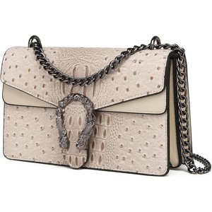 Crossbody Bags for Women - Snake Printed Clutch Purses Leather Chain Shoulder Bags Evening Handbags - 1 of 4