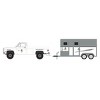 1/64 1987 C20 w/ Horse Trailer LAPD Search & Rescue Mounted Hitch Tow 32310-C - 2 of 2
